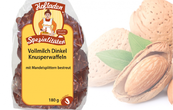 Dinkel Knusperwaffeln Mandel-Vollmilch 200g