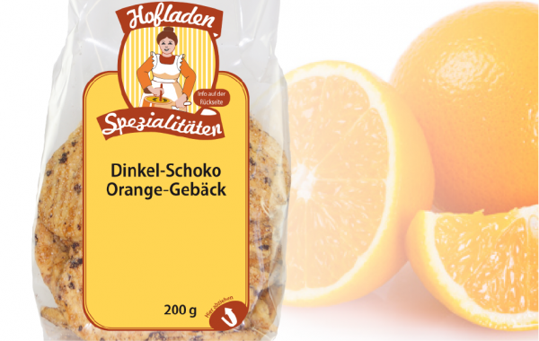 Dinkel Schoko Orangen Gebäck 200g