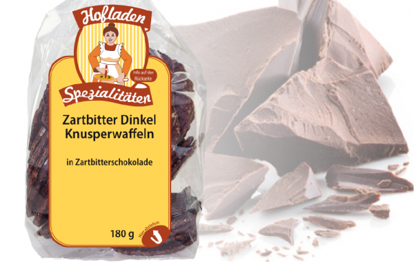 Dinkel Knusperwaffeln Zartbitter 200g