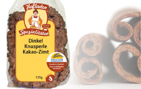 Dinkel Knusperle Kakao-Zimt 125g